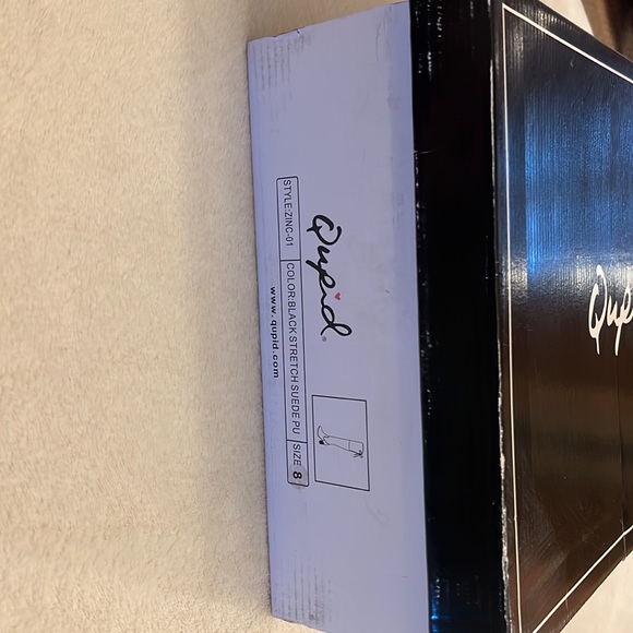 Qupid Women's Lace Up Back Stretchy Over The Knee Stacked‎ Chunky Boots - Picture 6 of 14